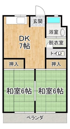 大坪コーポの物件間取画像